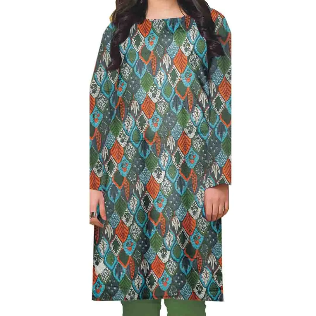 1PC- Unstitched Printed Khaddar Shirt PW8333