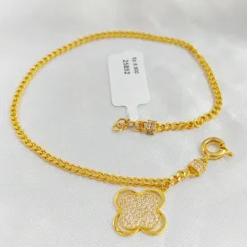 21K Clover Anklet