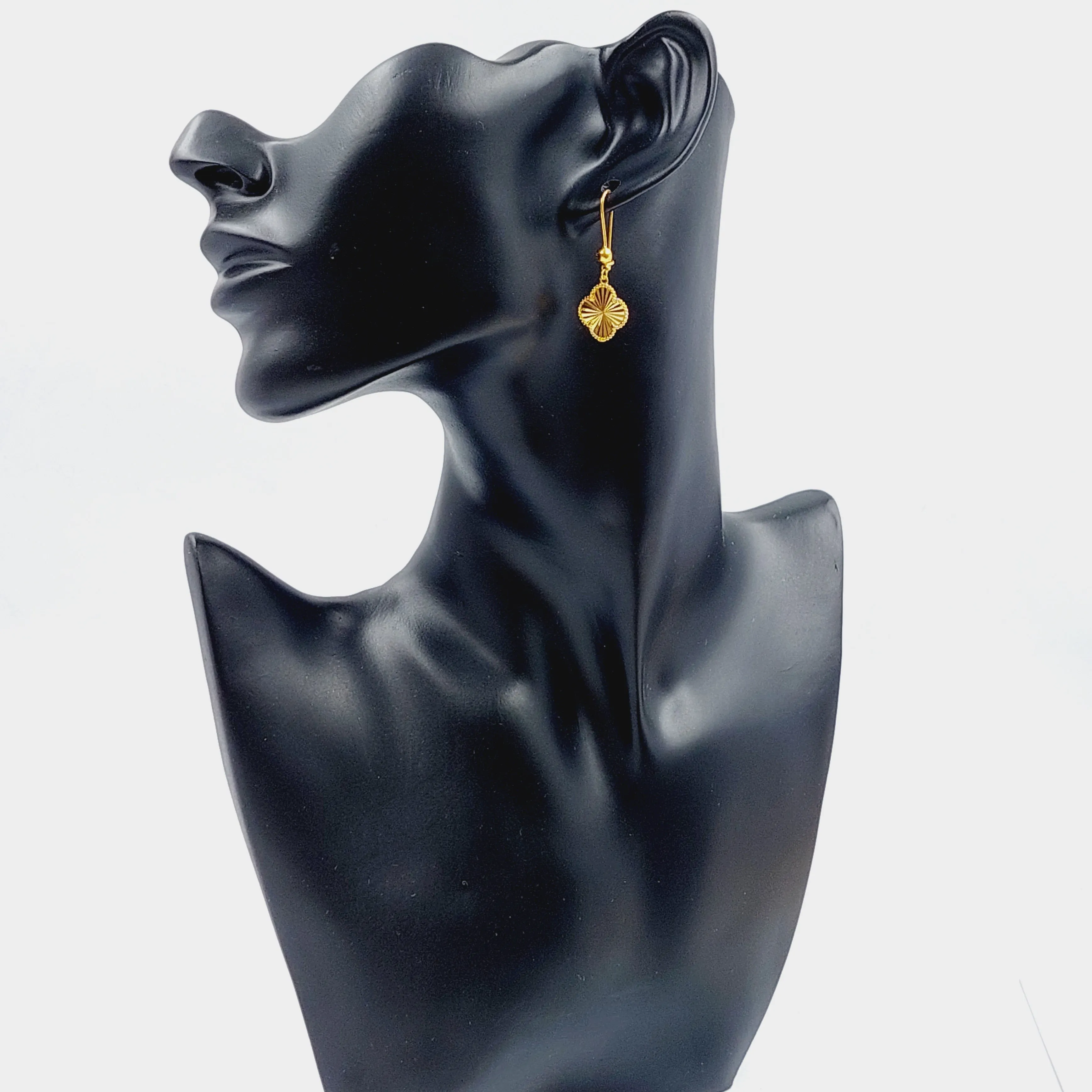 21K Clover Earrings
