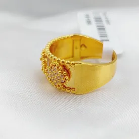 21K Clover Ring