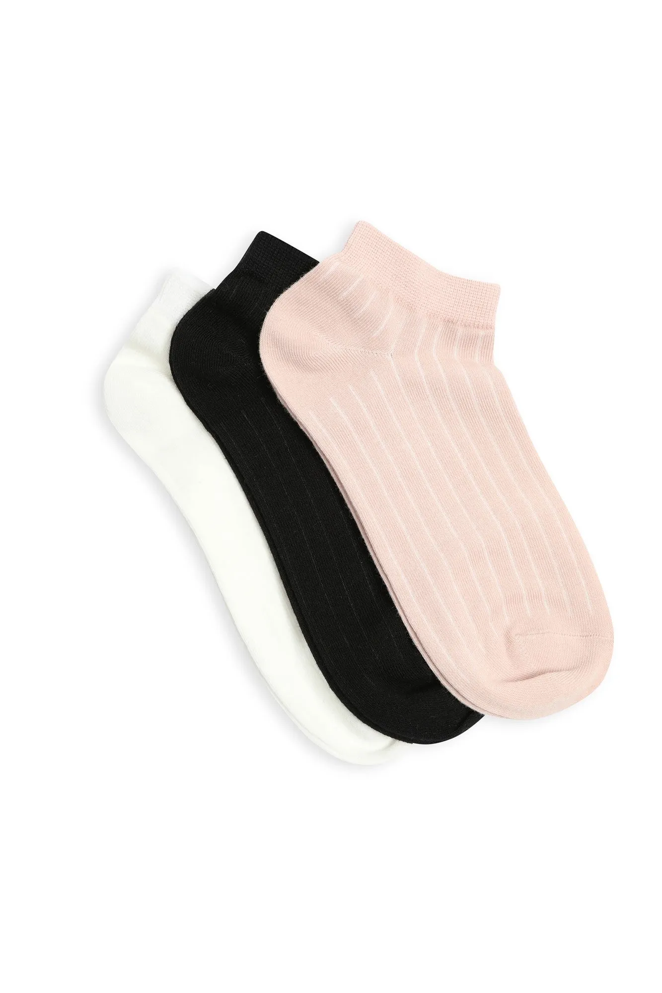 3 pack plain rib Socks | BONE/BLACK/WHITE | 0411ZZ