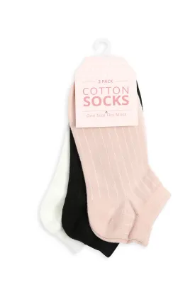 3 pack plain rib Socks | BONE/BLACK/WHITE | 0411ZZ