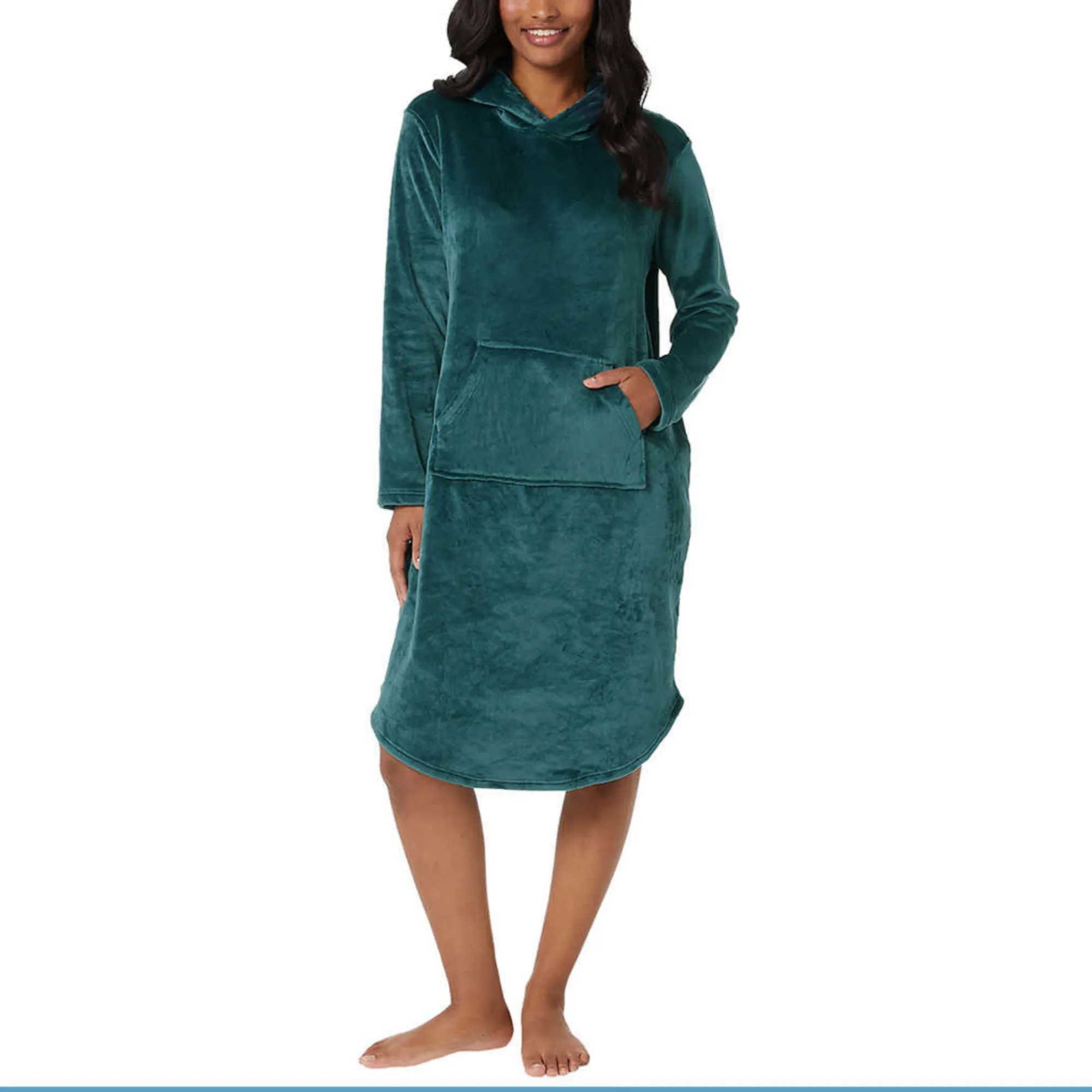 32 Degrees Women's Super Soft Velour Relaxed Fit Hooded Lounger