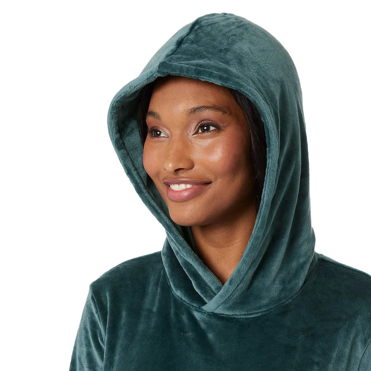 32 Degrees Women's Super Soft Velour Relaxed Fit Hooded Lounger