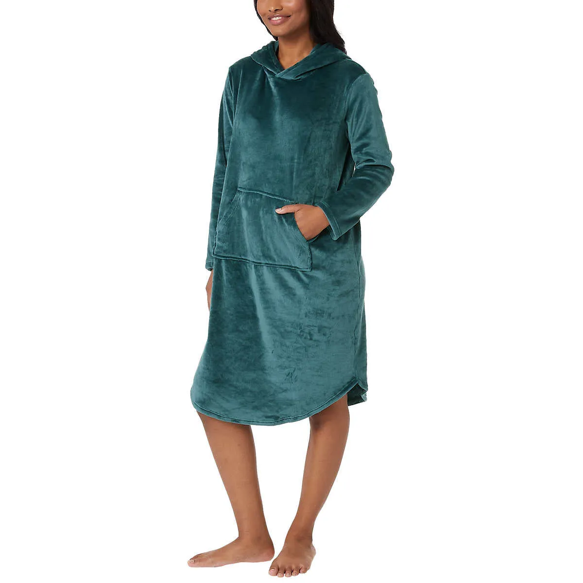 32 Degrees Women's Super Soft Velour Relaxed Fit Hooded Lounger