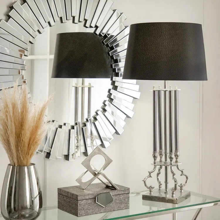 8" Metallic Glass Vase - Silver