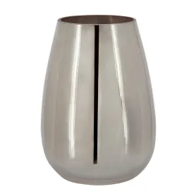 8" Metallic Glass Vase - Silver