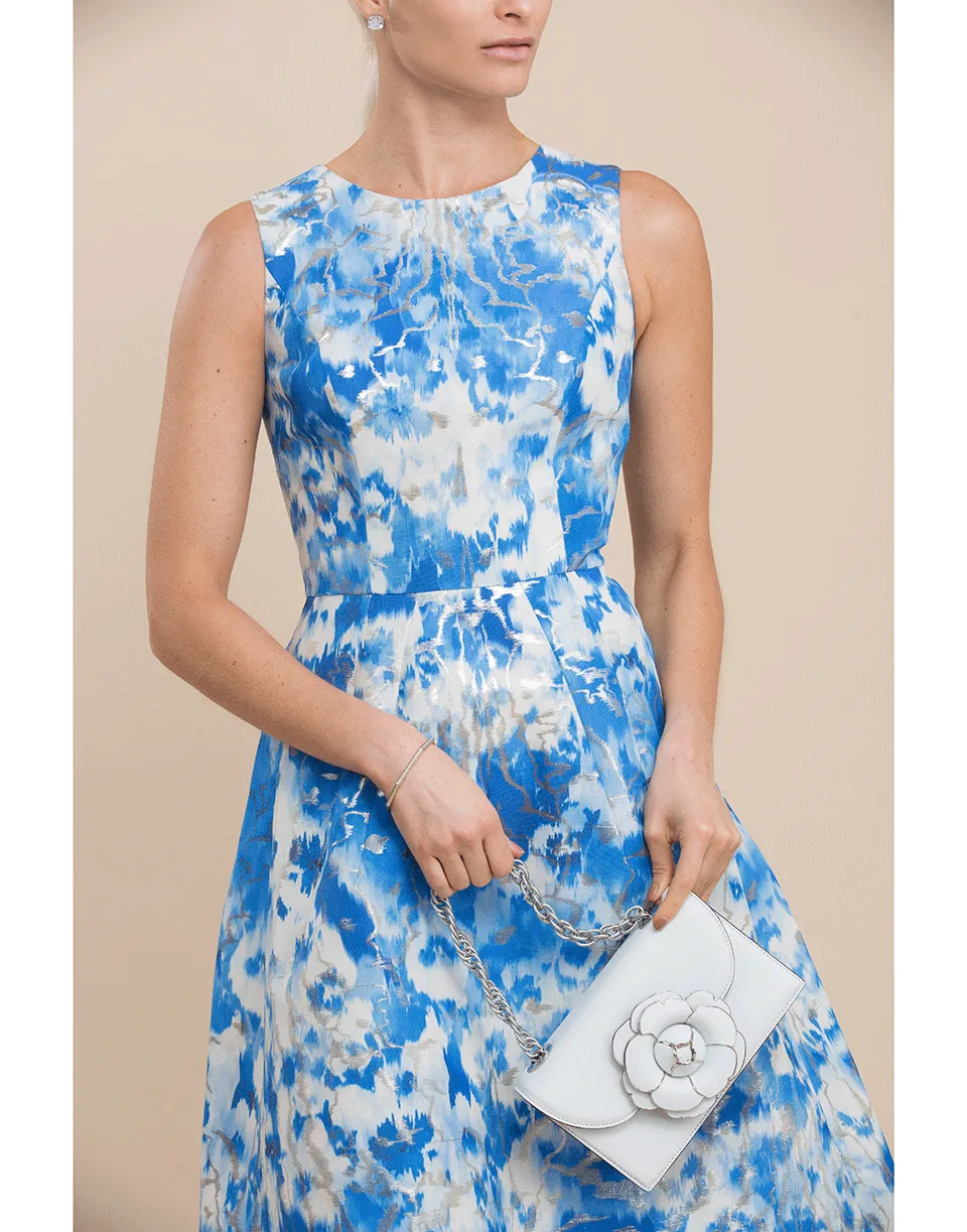 Abstract Floral A-Line Dress