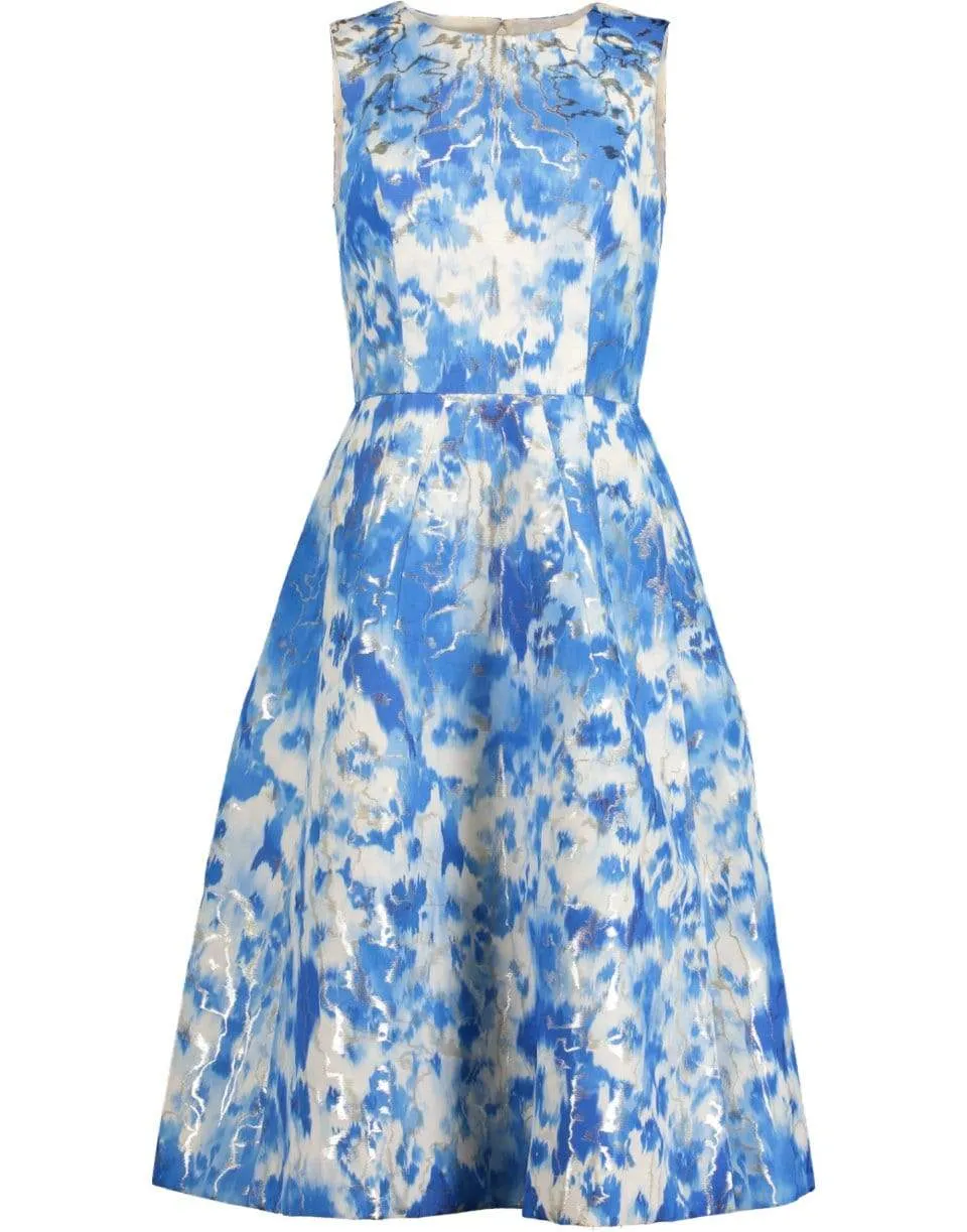 Abstract Floral A-Line Dress