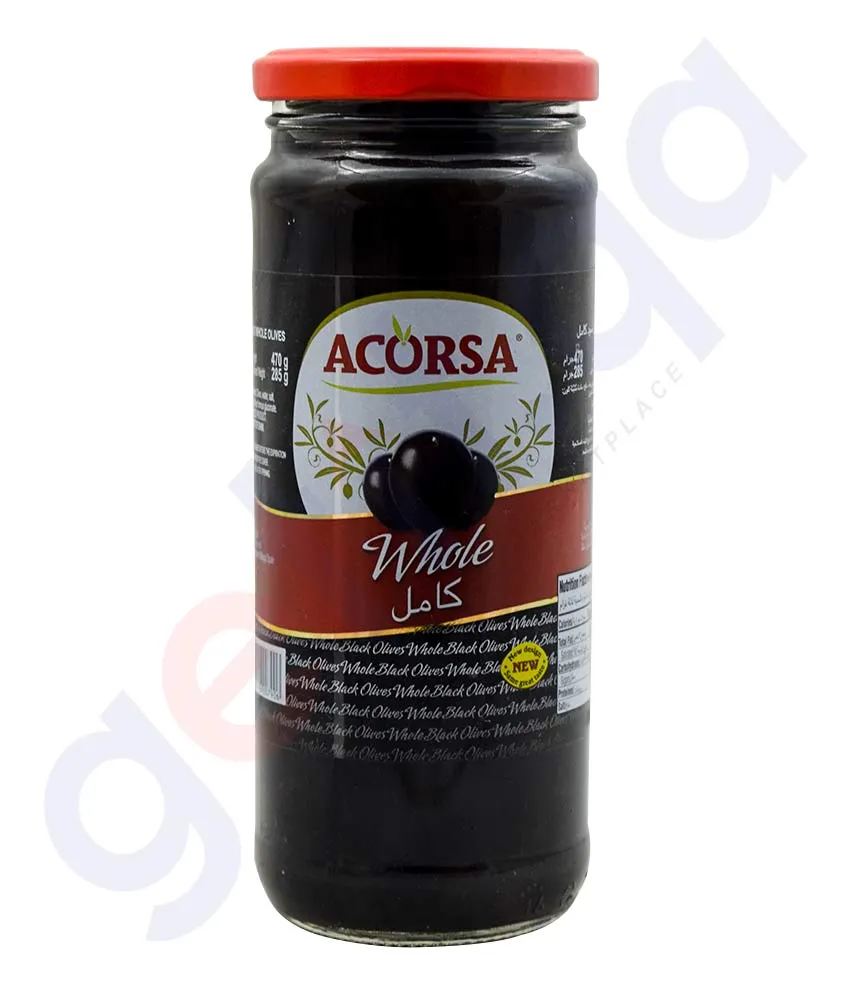ACORSA OLIVES BLACK PLAIN JAR