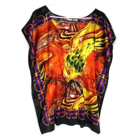Allison Britney Womens Size M Multicolor Poncho Tunic Top