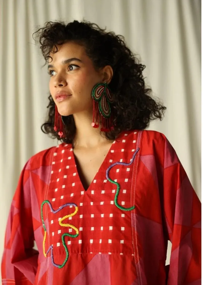 Andretta Embroidered Shift Dress