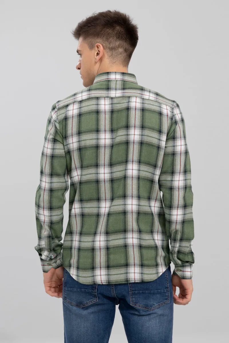 Arcade Checks Moss Green Shirt