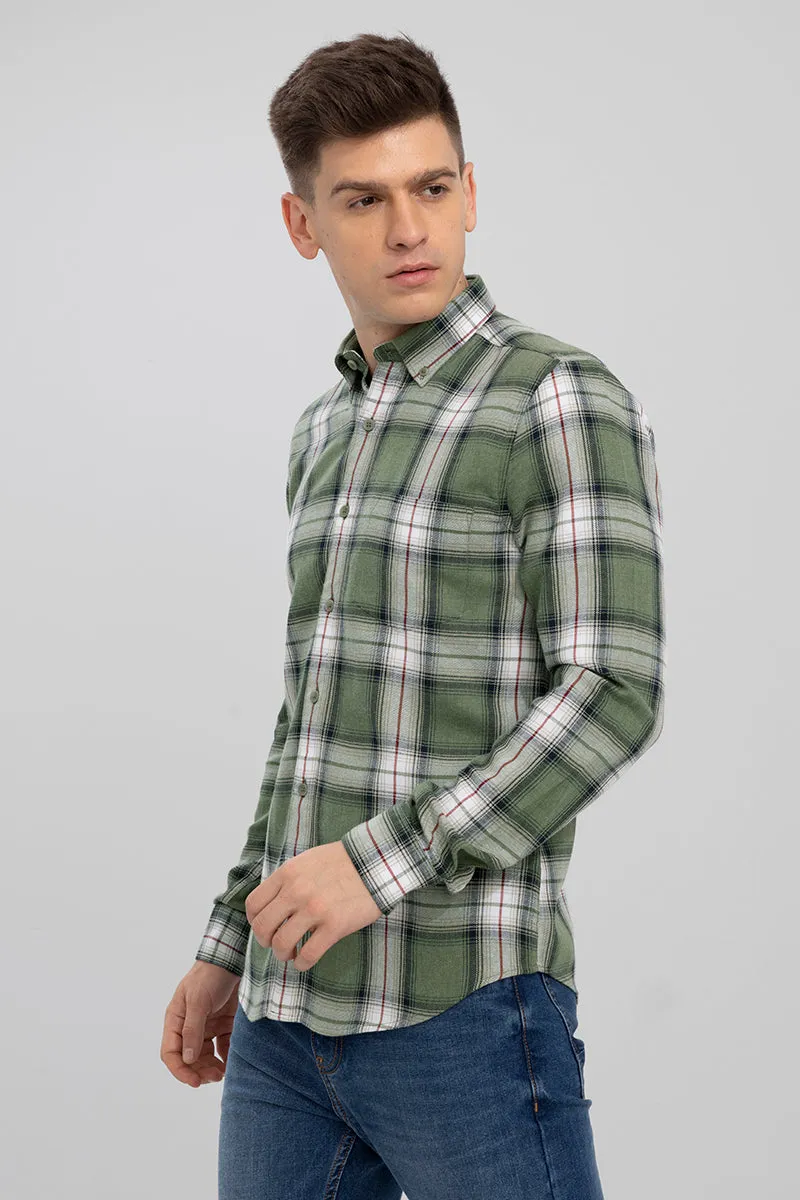 Arcade Checks Moss Green Shirt