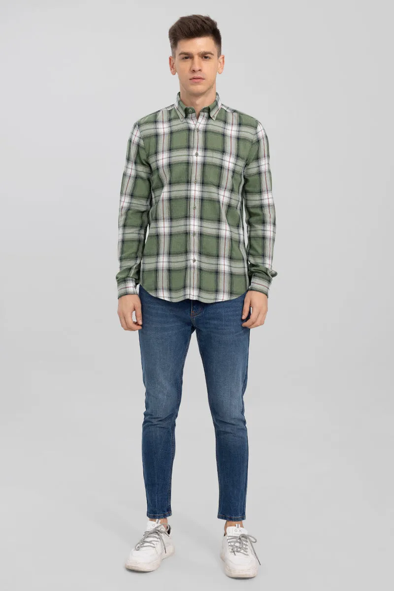Arcade Checks Moss Green Shirt