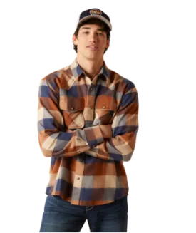 Ariat® Men's Haider Plaid Retro Fit Long Sleeve Snap Front Western Shirt