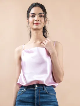 Baby Pink cowl neck cami top