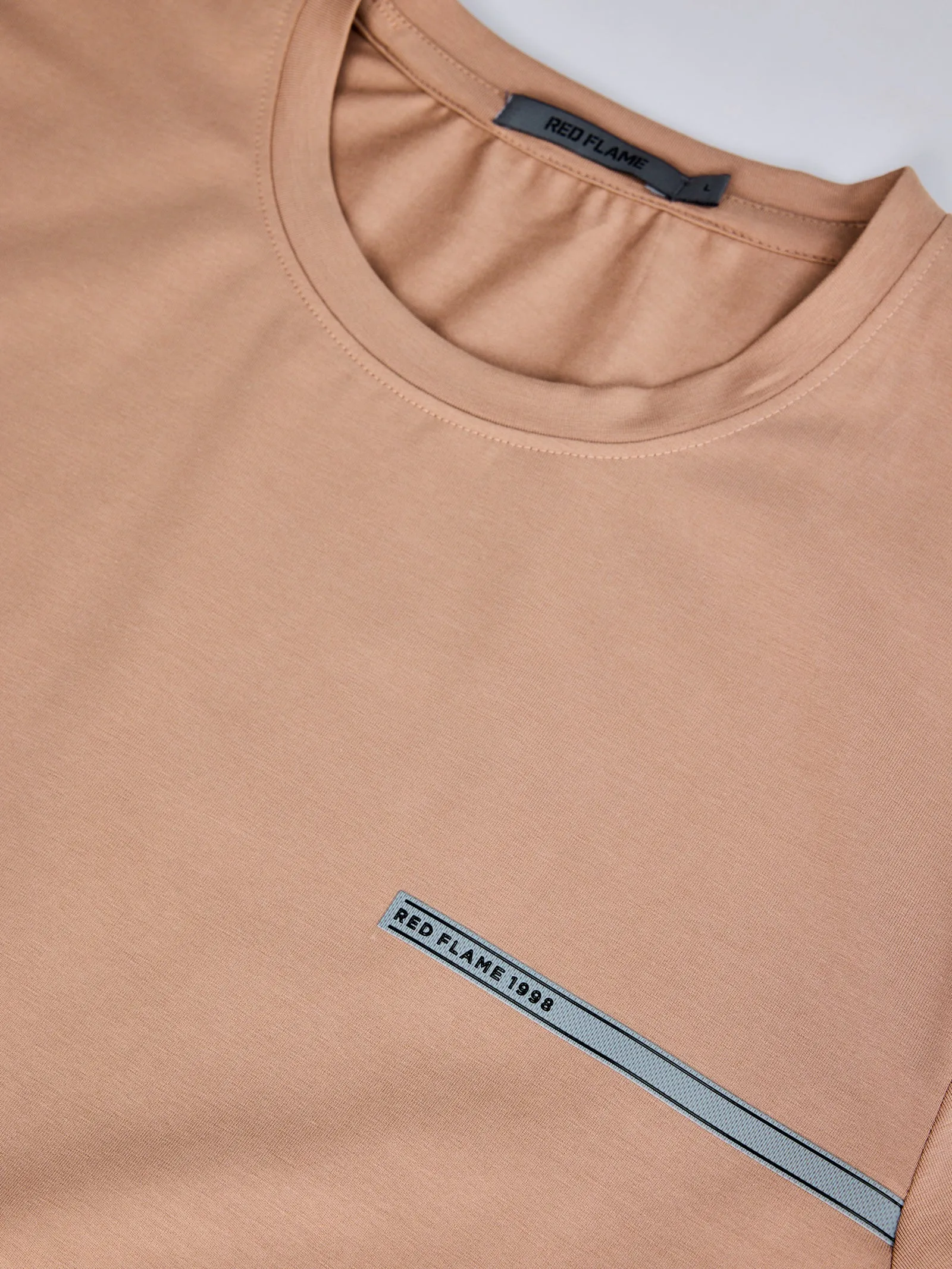 Beige Supima Cotton Stretch T-Shirt