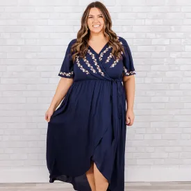 Best Born To Be Free Dress, Navy