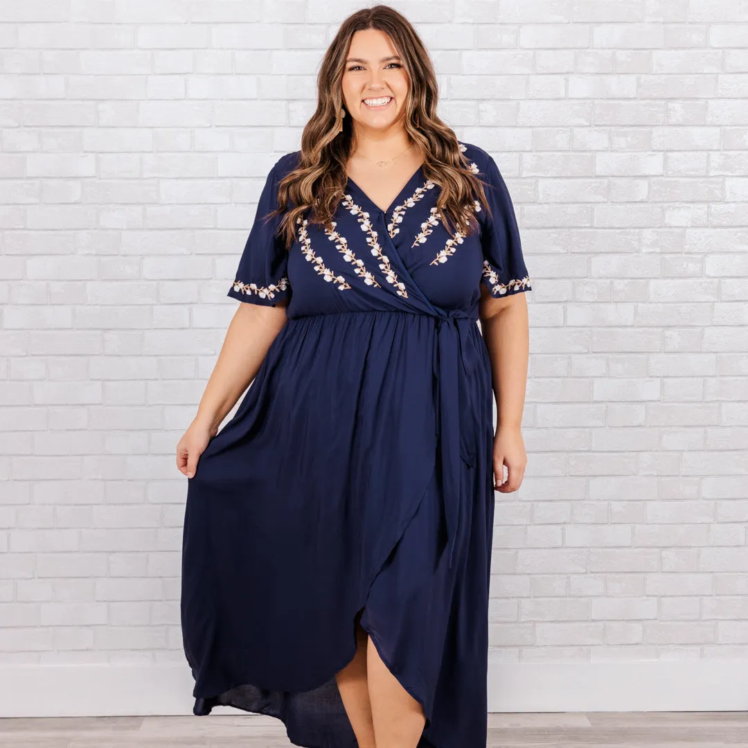 Best Born To Be Free Dress, Navy