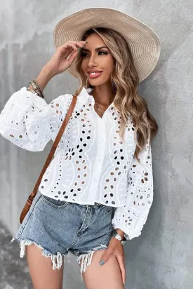 Bishop Sleeve Crop Top