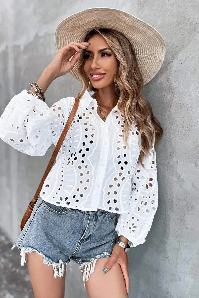 Bishop Sleeve Crop Top