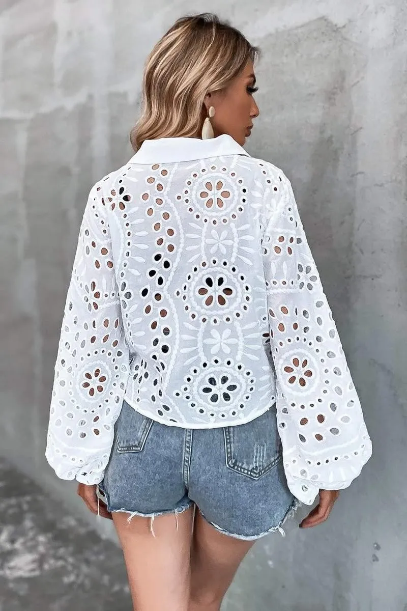 Bishop Sleeve Crop Top