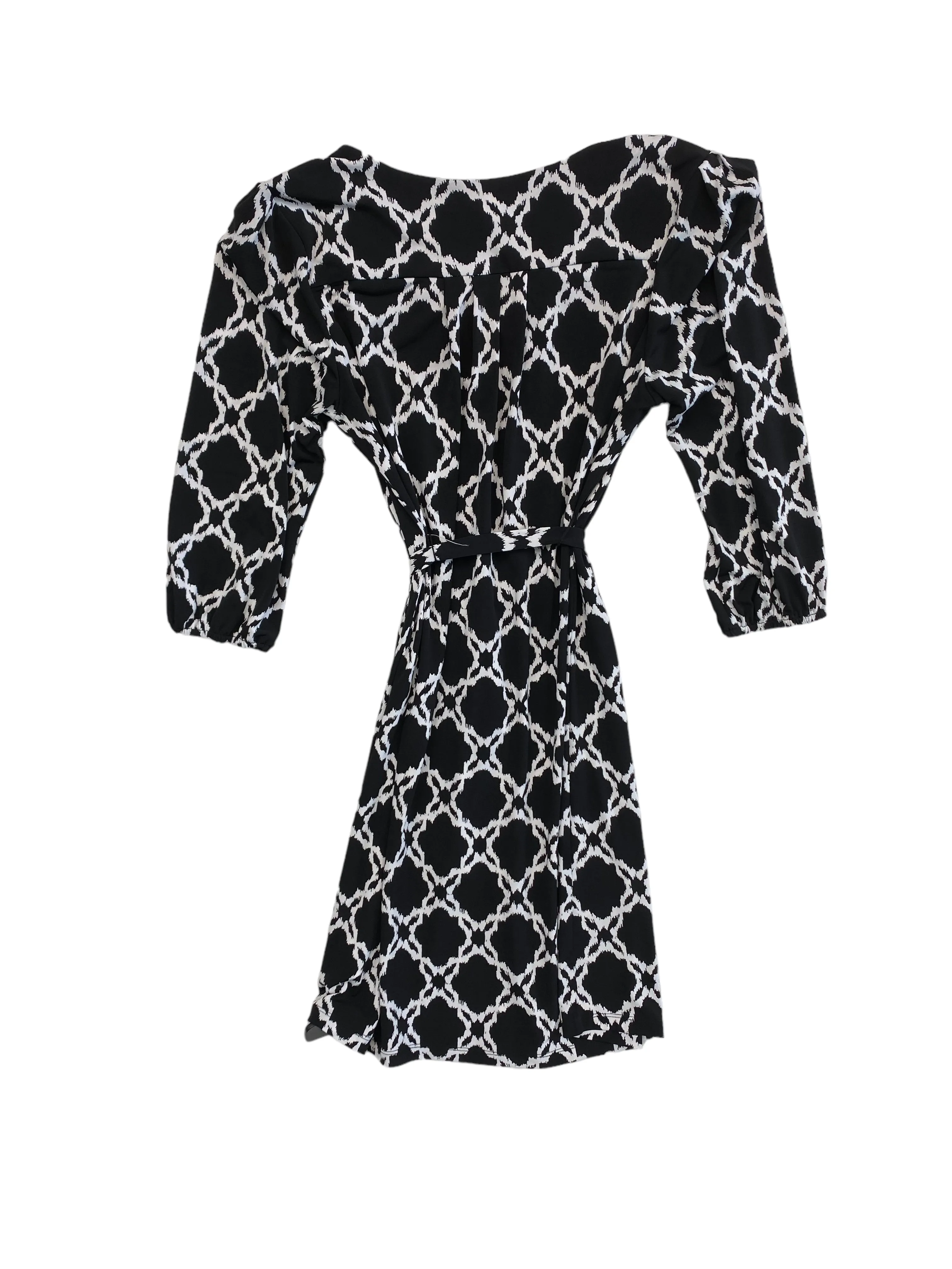 Black & White Dress Casual Midi Luxology, Size 12