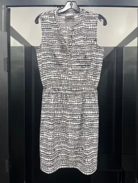 Black White Dress Casual Midi Merona, Size M