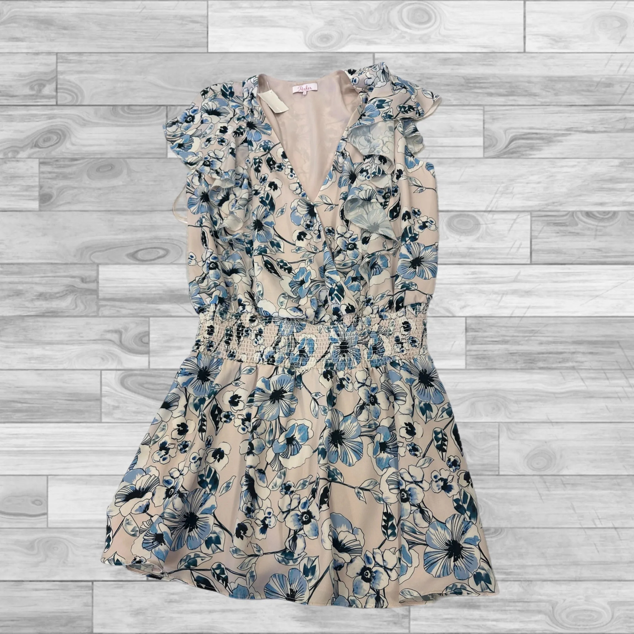 Blue & Pink Dress Casual Short Parker, Size M
