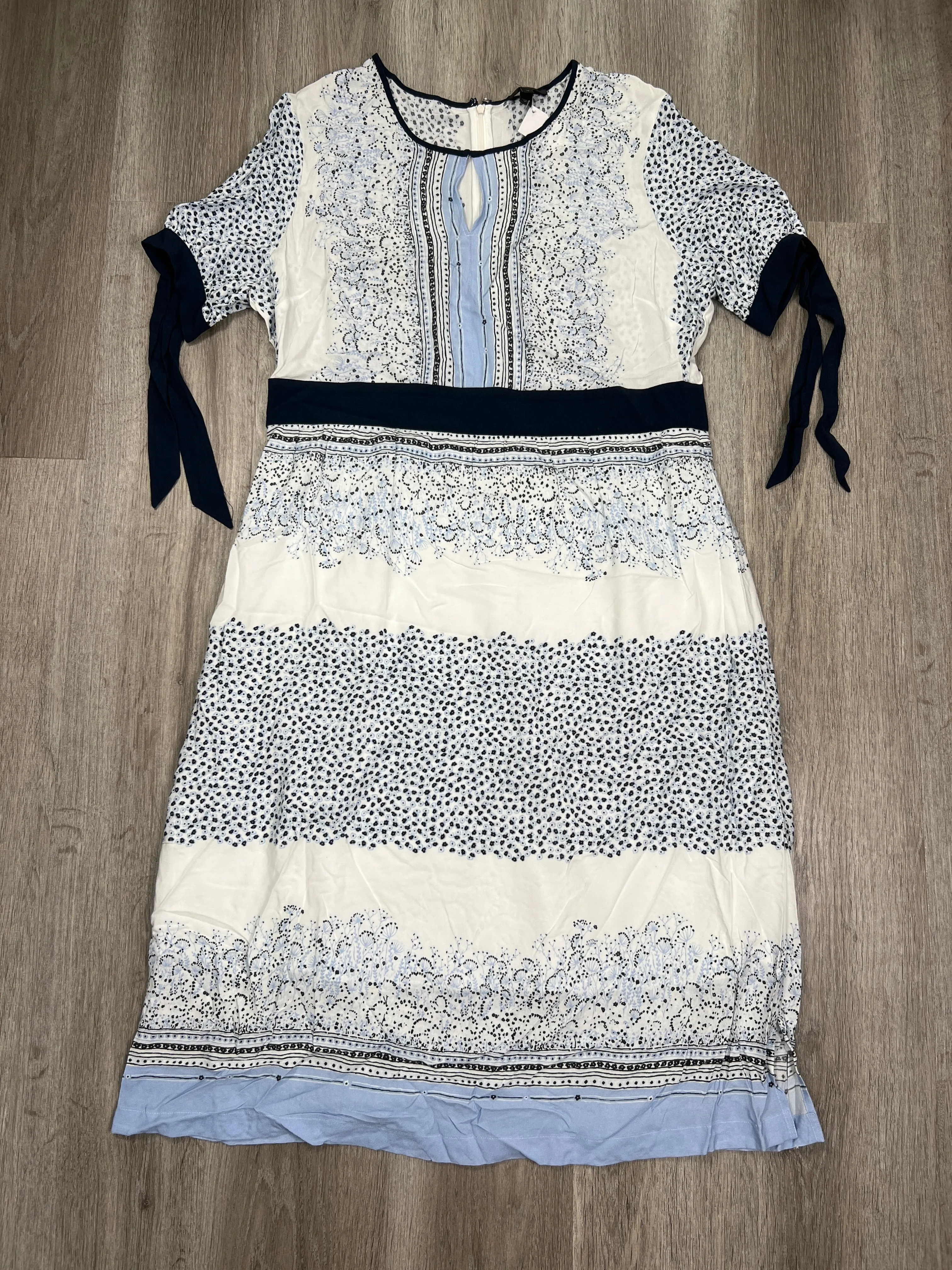 Blue & White Dress Casual Midi J. Crew, Size Xxl
