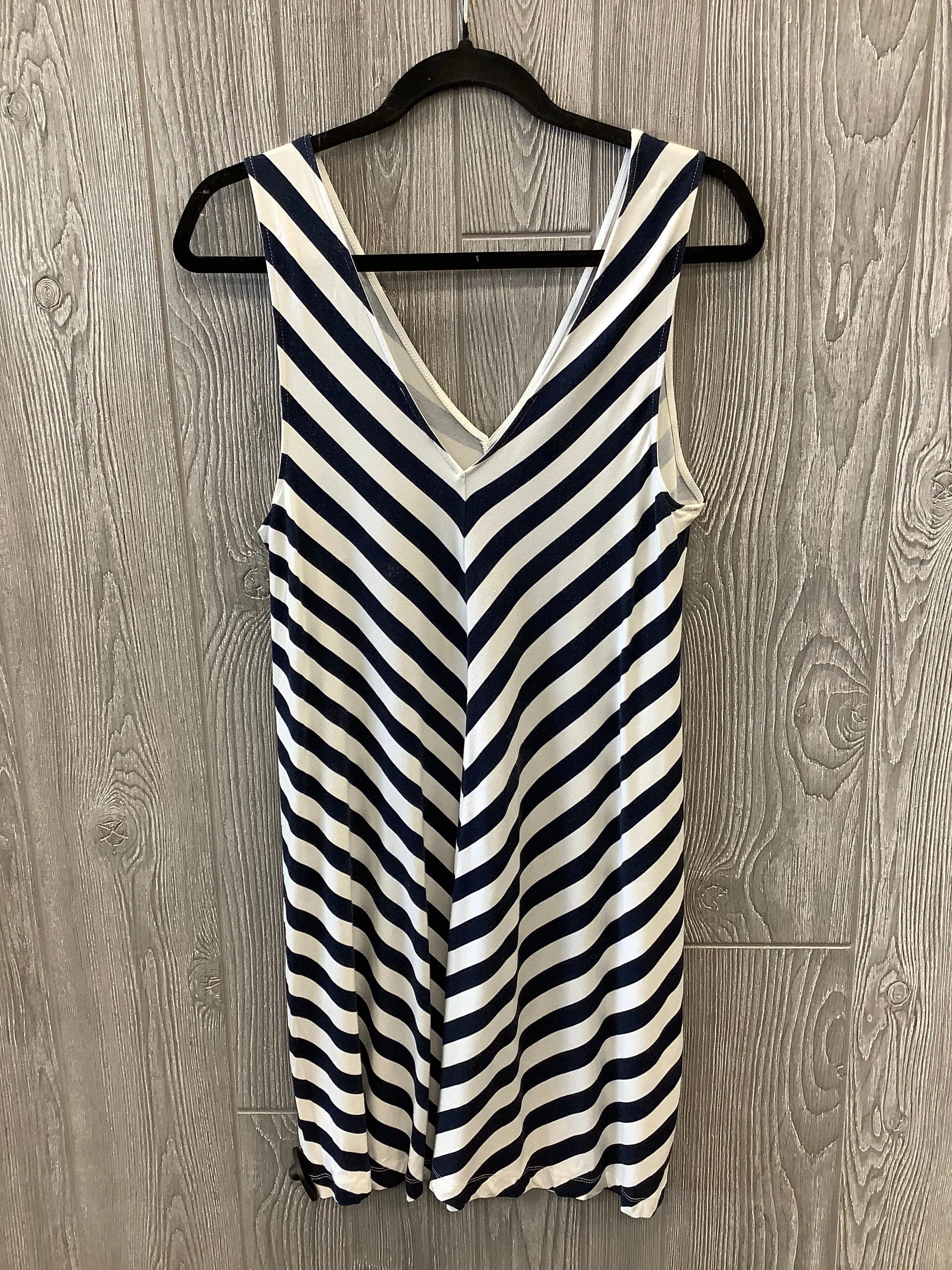 Blue & White Dress Casual Short Loft, Size M
