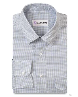 Blue Brown Tattersall Checks