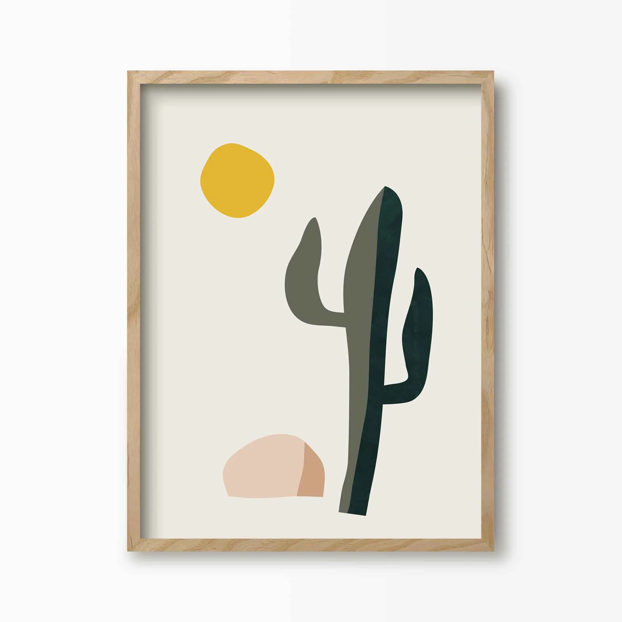 Boho Desert Cactus Art Print