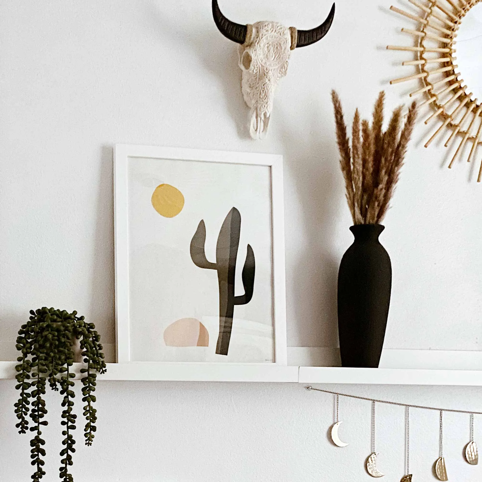 Boho Desert Cactus Art Print