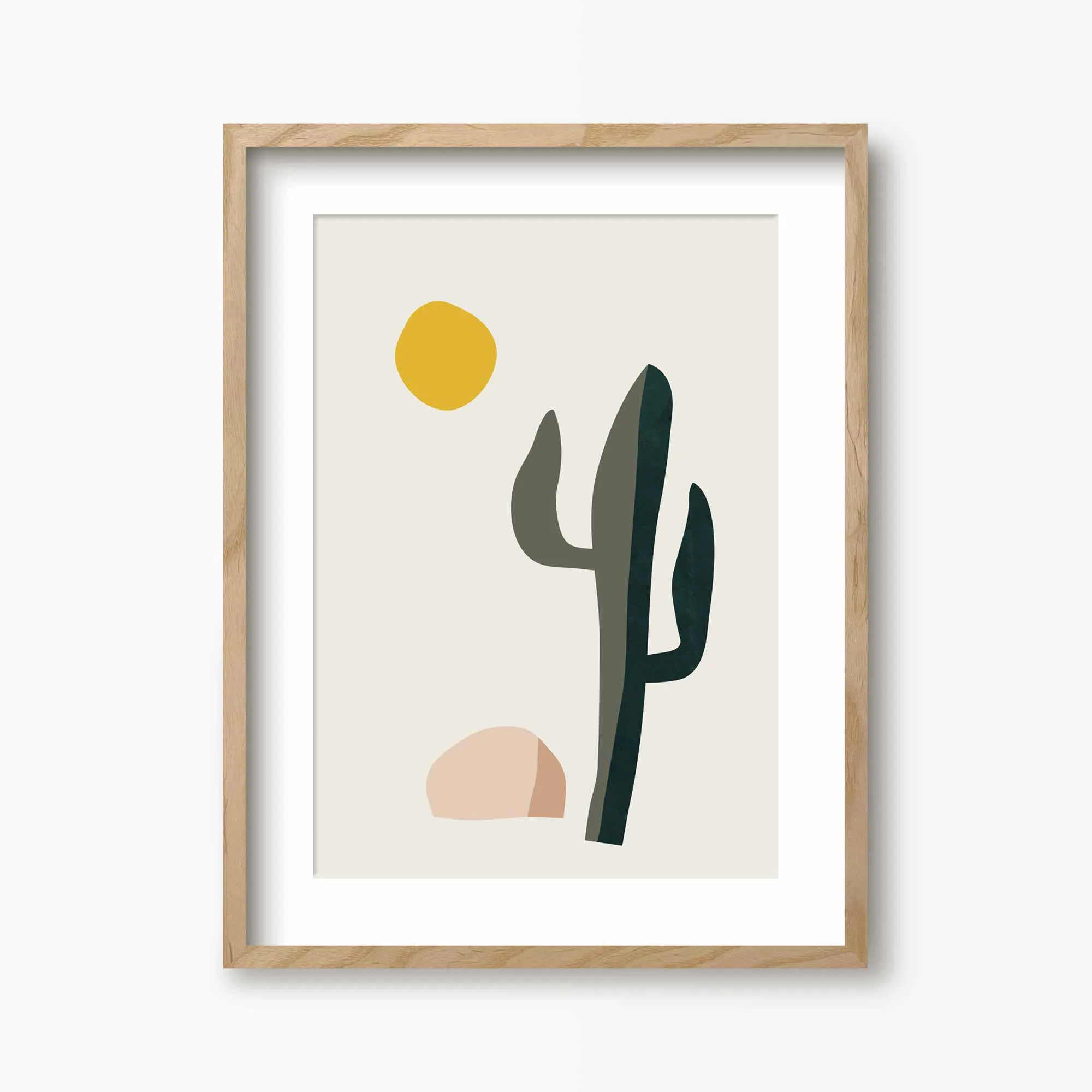 Boho Desert Cactus Art Print