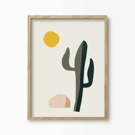 Boho Desert Cactus Art Print