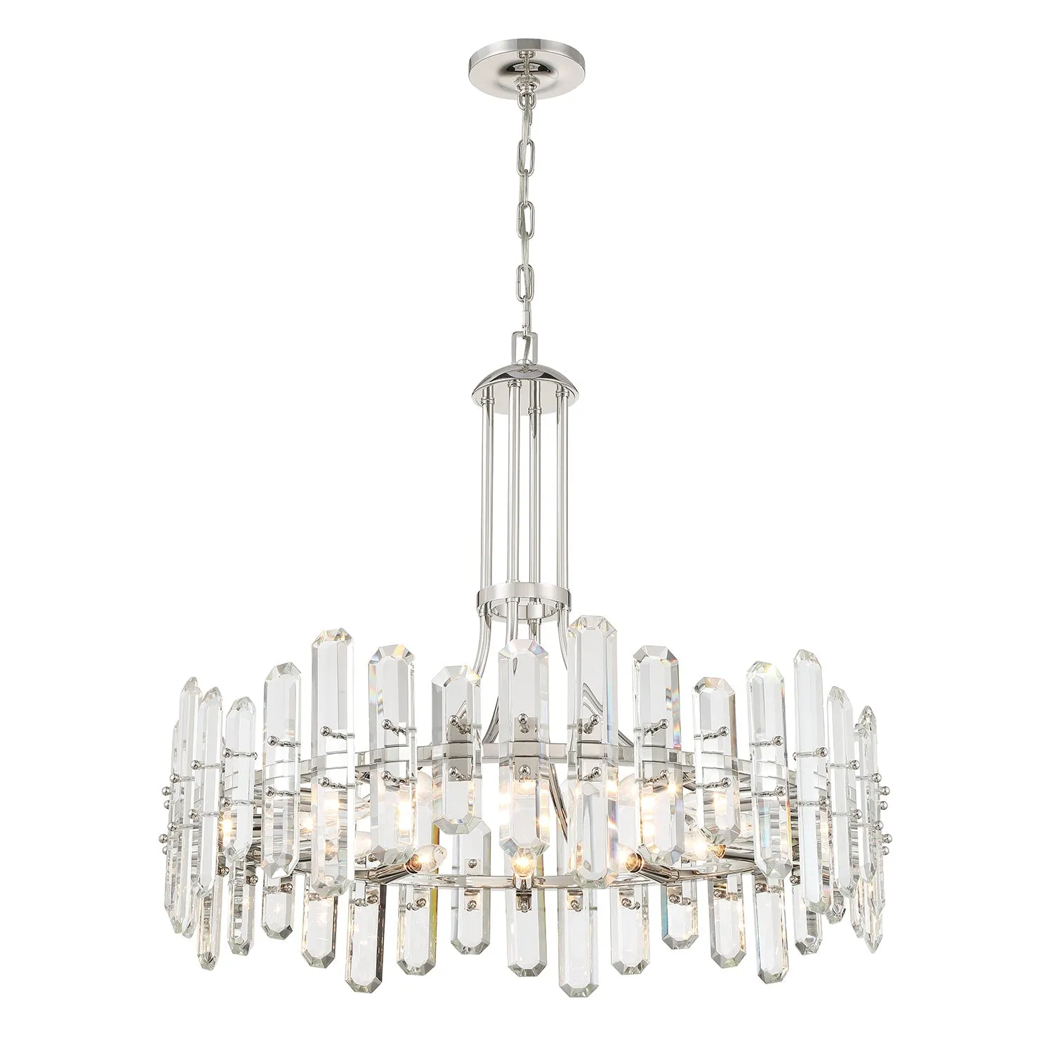 Bolton 12 Light Polished Nickel Chandelier
