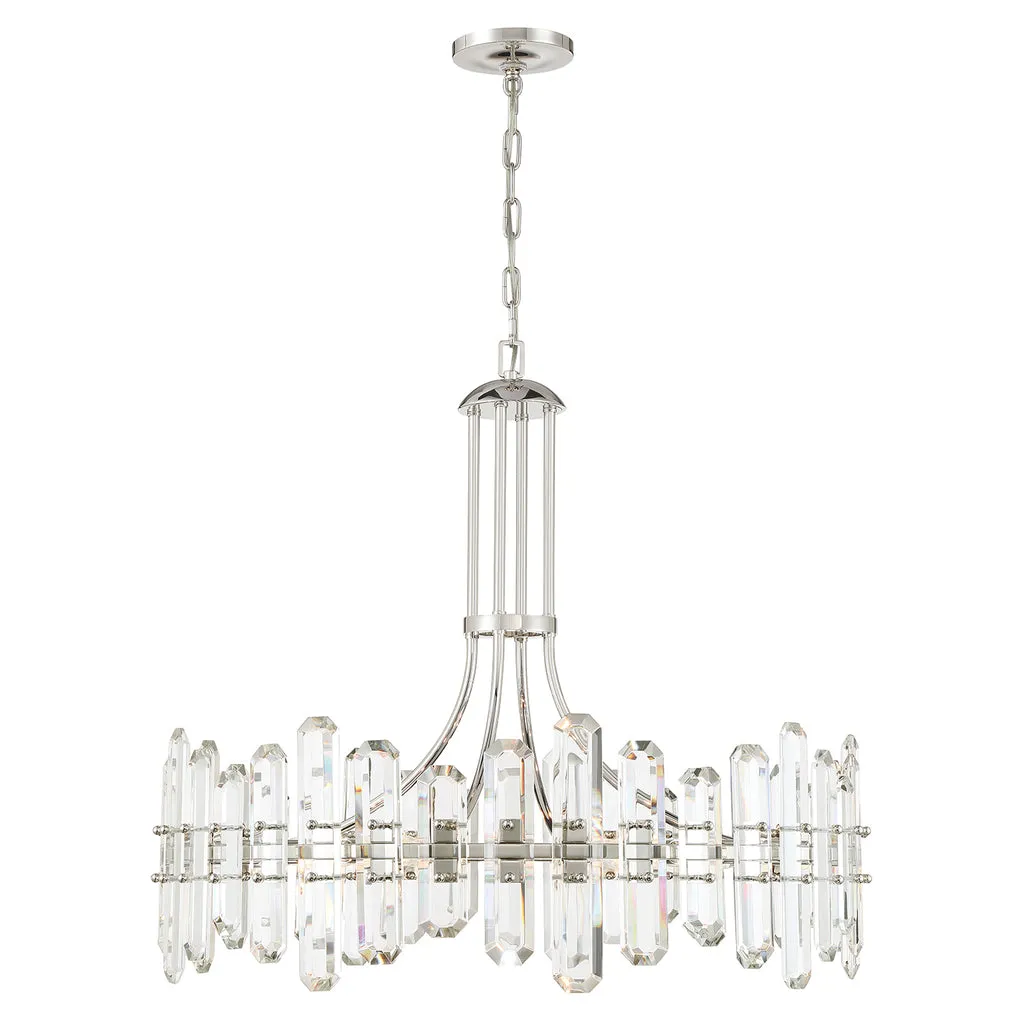 Bolton 12 Light Polished Nickel Chandelier