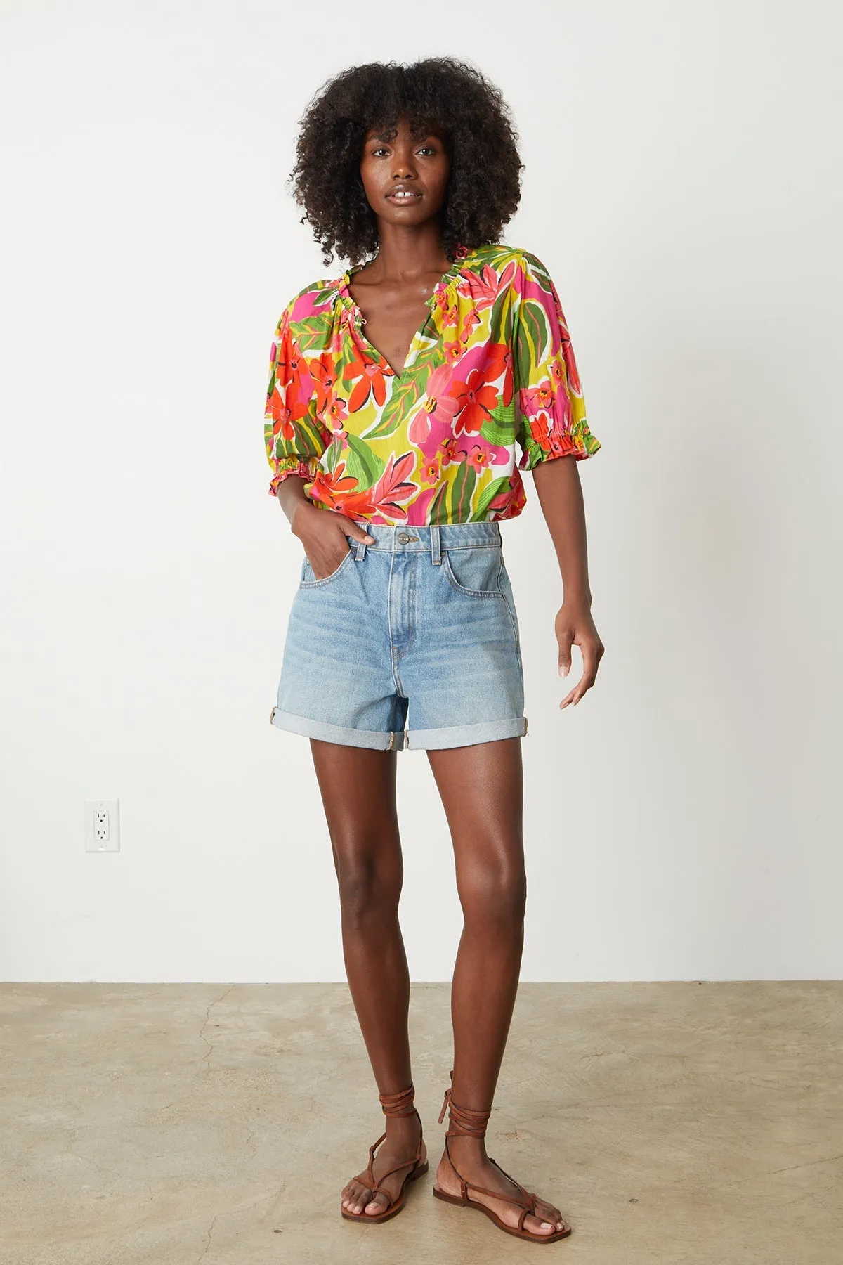 CARRIE PRINTED BOHO TOP