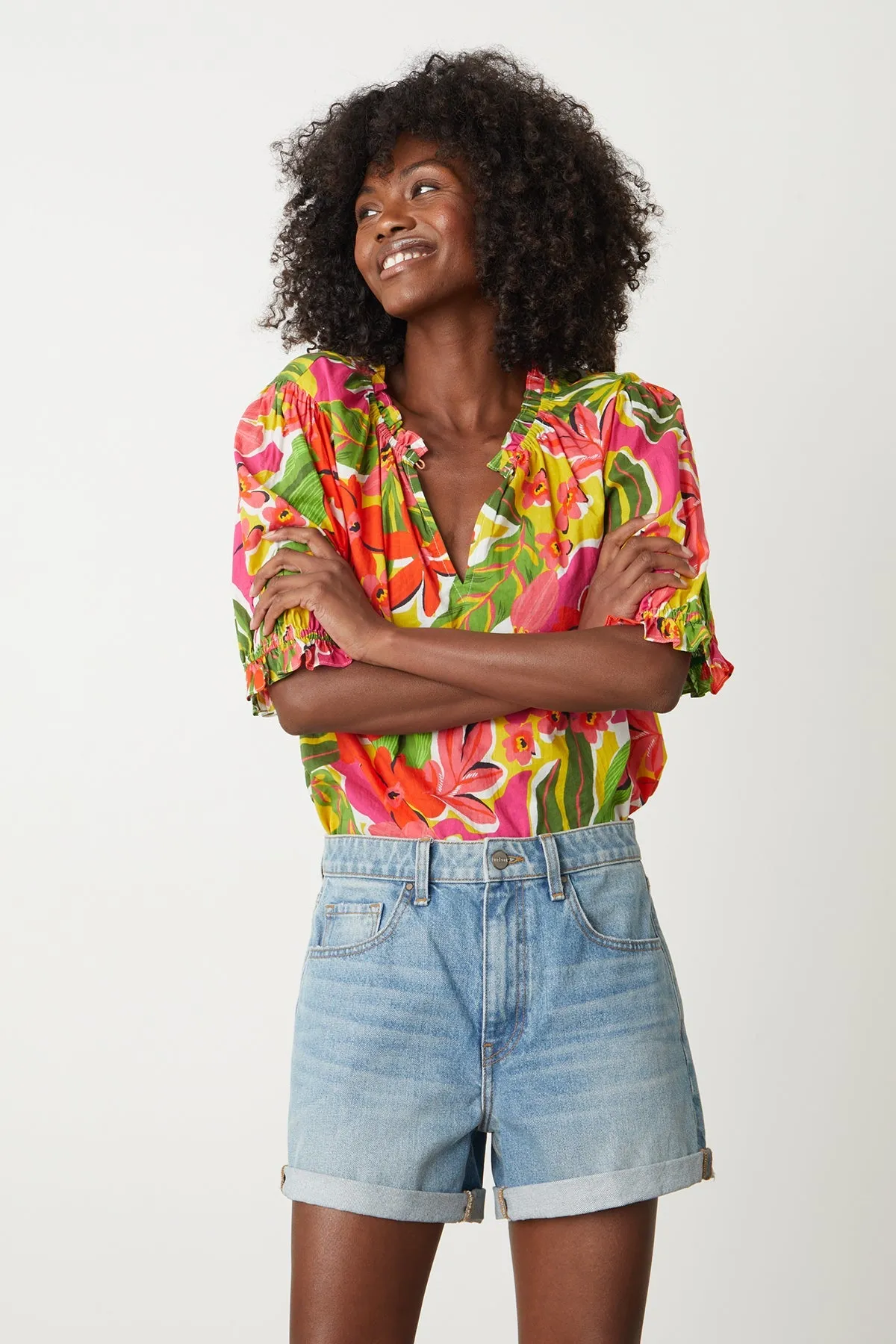 CARRIE PRINTED BOHO TOP