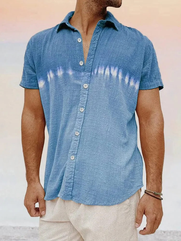 Casual Soft Splicing Cotton Linen Shirt