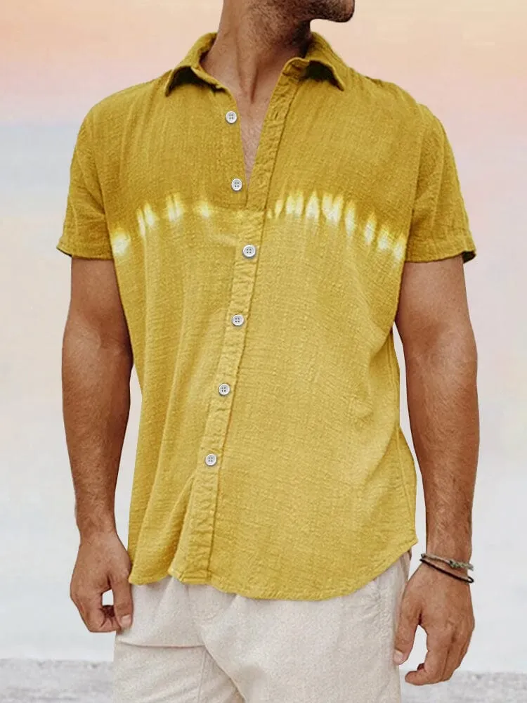 Casual Soft Splicing Cotton Linen Shirt