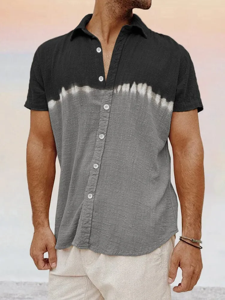 Casual Soft Splicing Cotton Linen Shirt