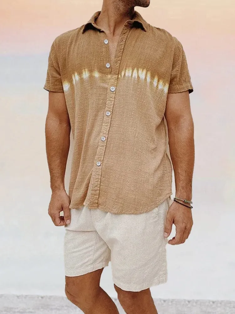 Casual Soft Splicing Cotton Linen Shirt