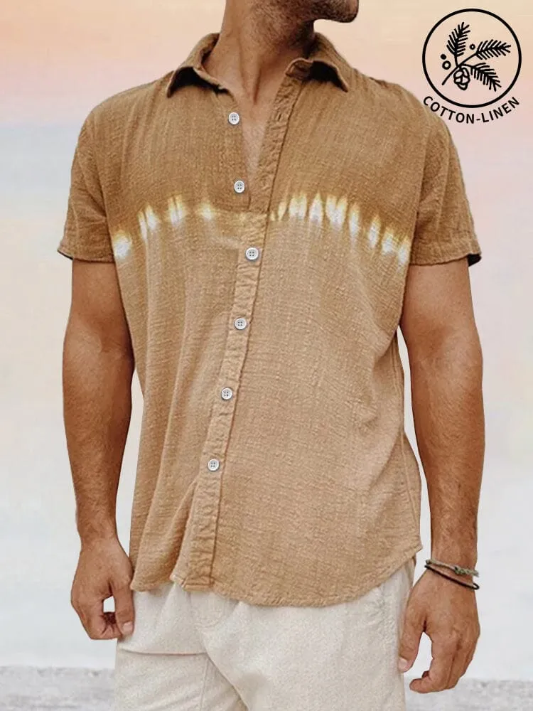 Casual Soft Splicing Cotton Linen Shirt