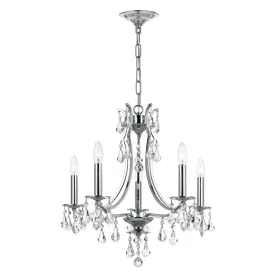 Cedar 5 Light Swarovski Strass Crystal Polished Chrome Chandelier