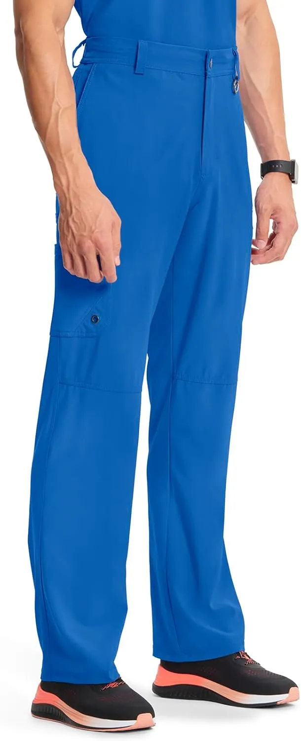 Cherokee Infinity Mens Scrub Pants Modern Fit 6 Pockets Tapered Leg with Drawstring - CK200A
