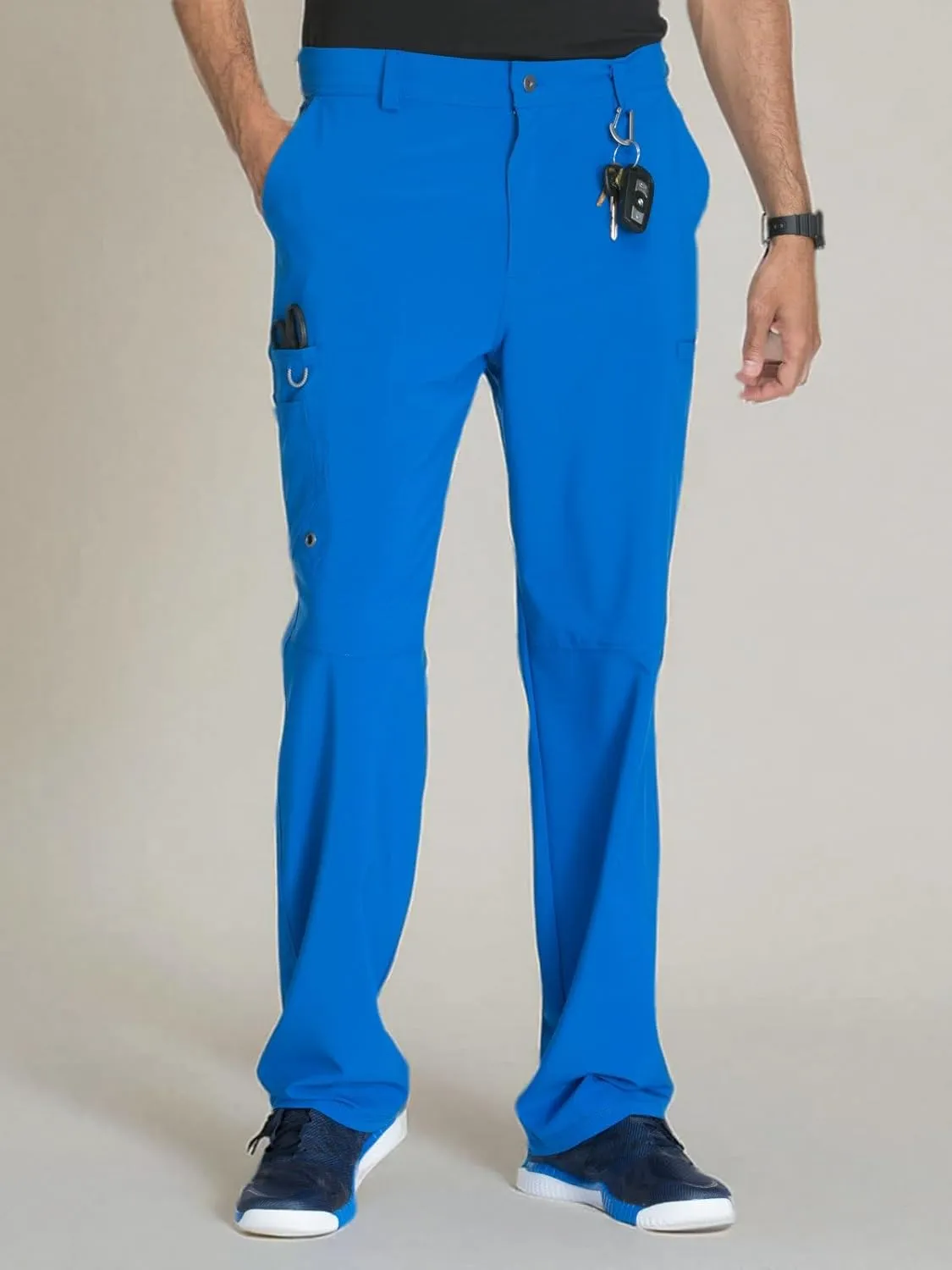 Cherokee Infinity Mens Scrub Pants Modern Fit 6 Pockets Tapered Leg with Drawstring - CK200A