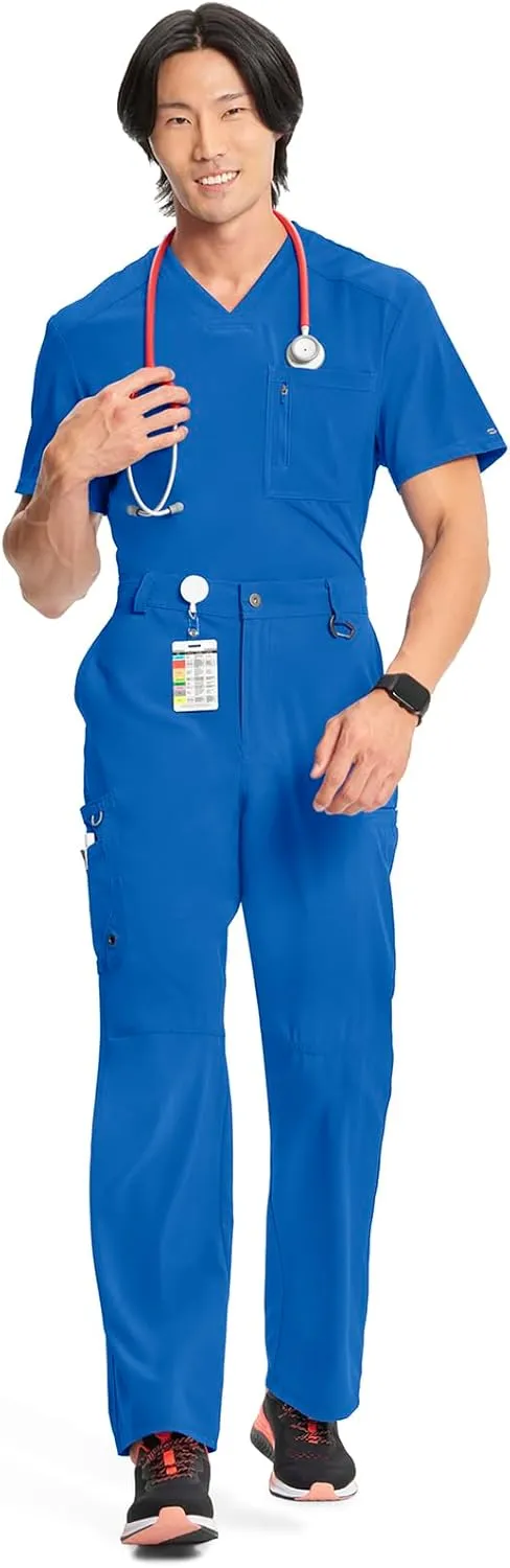 Cherokee Infinity Mens Scrub Pants Modern Fit 6 Pockets Tapered Leg with Drawstring - CK200A